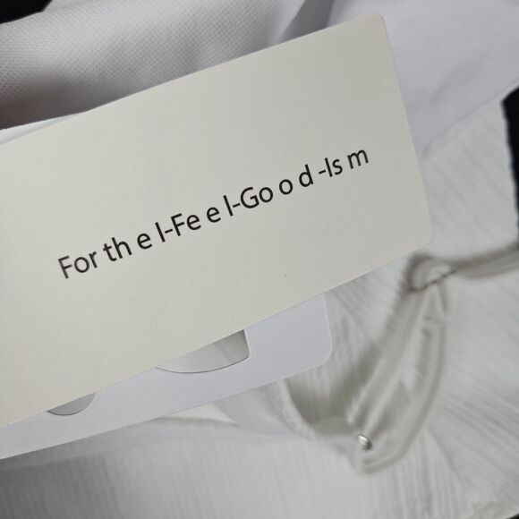 Minimalist White One Piece Swimsuit Womens M Ribbed Resort Cruise Vacation Beach - Picture 7 of 15